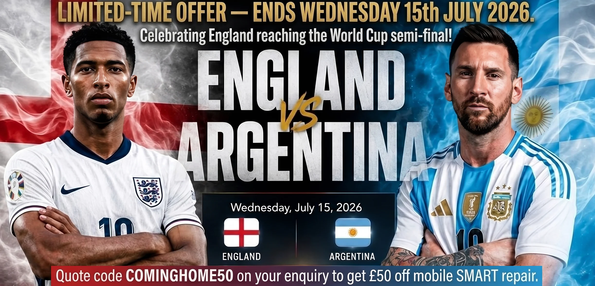 Get a £50 discount on any enquiry — code COMINGHOME50